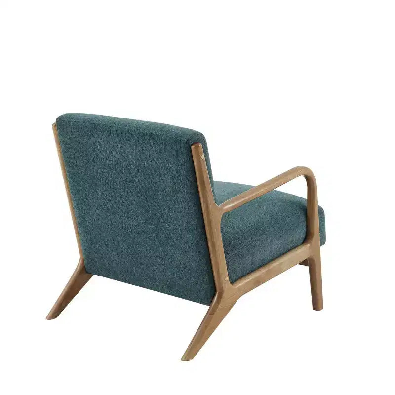 Okak Leisure Accent Chair with Comfy Upholstery 1pc Solid Wood Mid-Century Stylish Reading Armchair for Living Room Bedroom Waiting Room