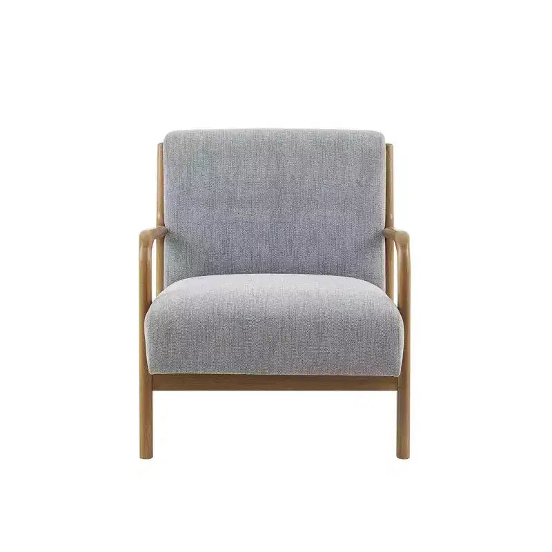 Okak Leisure Accent Chair with Comfy Upholstery 1pc Solid Wood Mid-Century Stylish Reading Armchair for Living Room Bedroom Waiting Room