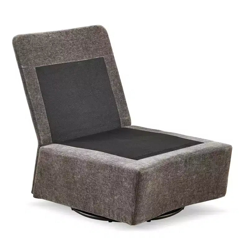 Okak Chenille 360 Degree Accent Swivel Chair with Removable Cushion Comfy Upholstered Single Sofa for Living Room Office Lounge