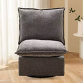 Okak Chenille 360 Degree Accent Swivel Chair with Removable Cushion Comfy Upholstered Single Sofa for Living Room Office Lounge