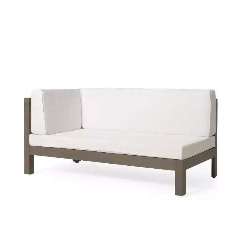 GDFStudio Keith - Ensemble de canapés de jardin modulables 5 places en bois d'acacia avec coussins résistants à l'eau