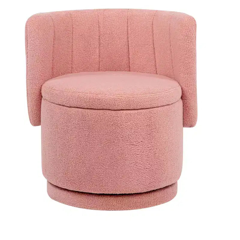 Okak Fauteuil pivotant avec accoudoirs et rotation à 360 degrés, avec espace de rangement, canapé moderne à dossier, fauteuil douillet et doux pour salon et chambre à coucher