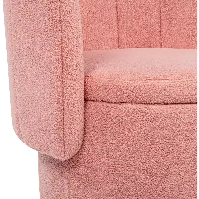 Okak Fauteuil pivotant avec accoudoirs et rotation à 360 degrés, avec espace de rangement, canapé moderne à dossier, fauteuil douillet et doux pour salon et chambre à coucher