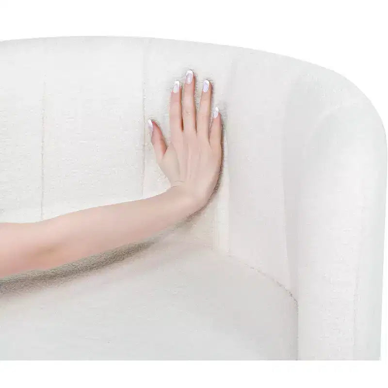 Okak Fauteuil pivotant avec accoudoirs et rotation à 360 degrés, avec espace de rangement, canapé moderne à dossier, fauteuil douillet et doux pour salon et chambre à coucher
