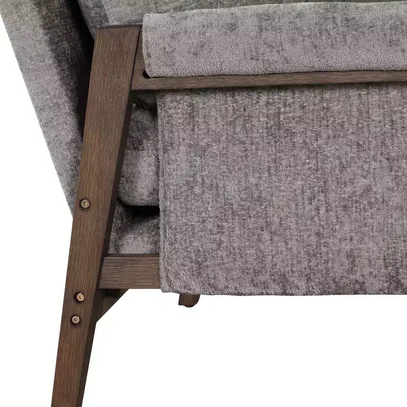 Okak Modern Velvet Accent Chair Living Room Chair with Upholstered Mid-Century Stylish Armchair with Rubber Wood Legs for Reading Room Bedroom