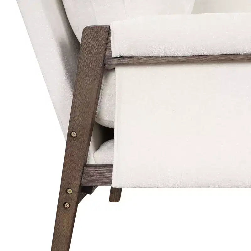 Okak Modern Velvet Accent Chair Living Room Chair with Upholstered Mid-Century Stylish Armchair with Rubber Wood Legs for Reading Room Bedroom