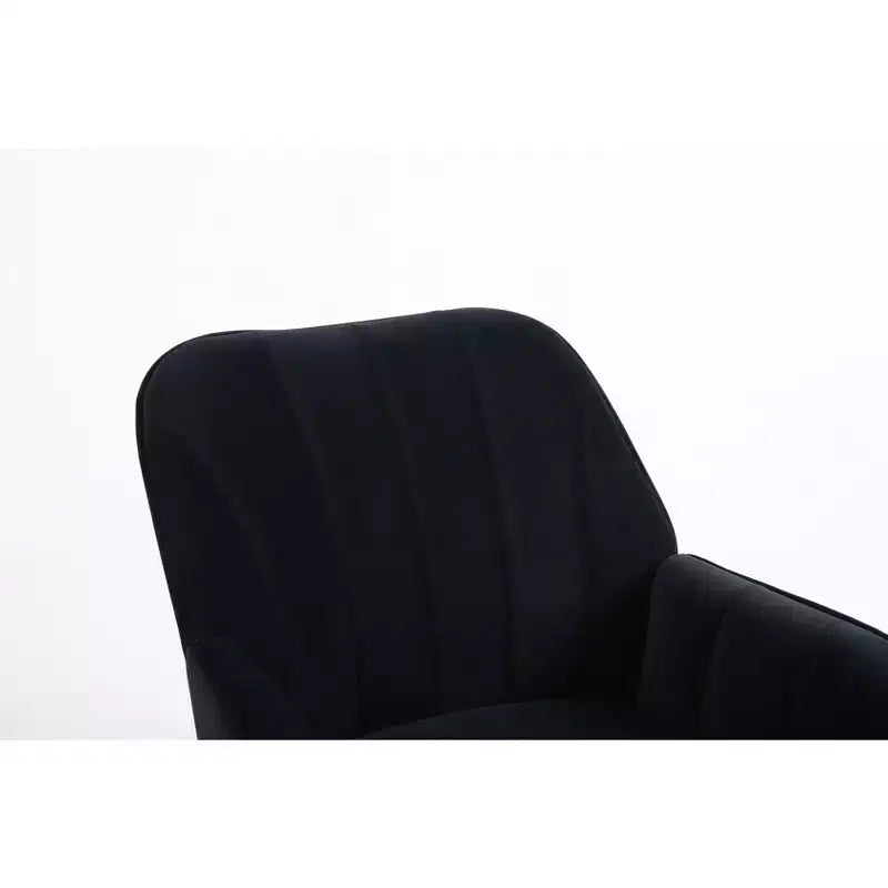 Okak Fauteuil d'appoint moderne en velours, fauteuil de salon rembourré de style mi-siècle avec pieds en bois dorés pour salle de lecture, chambre à coucher