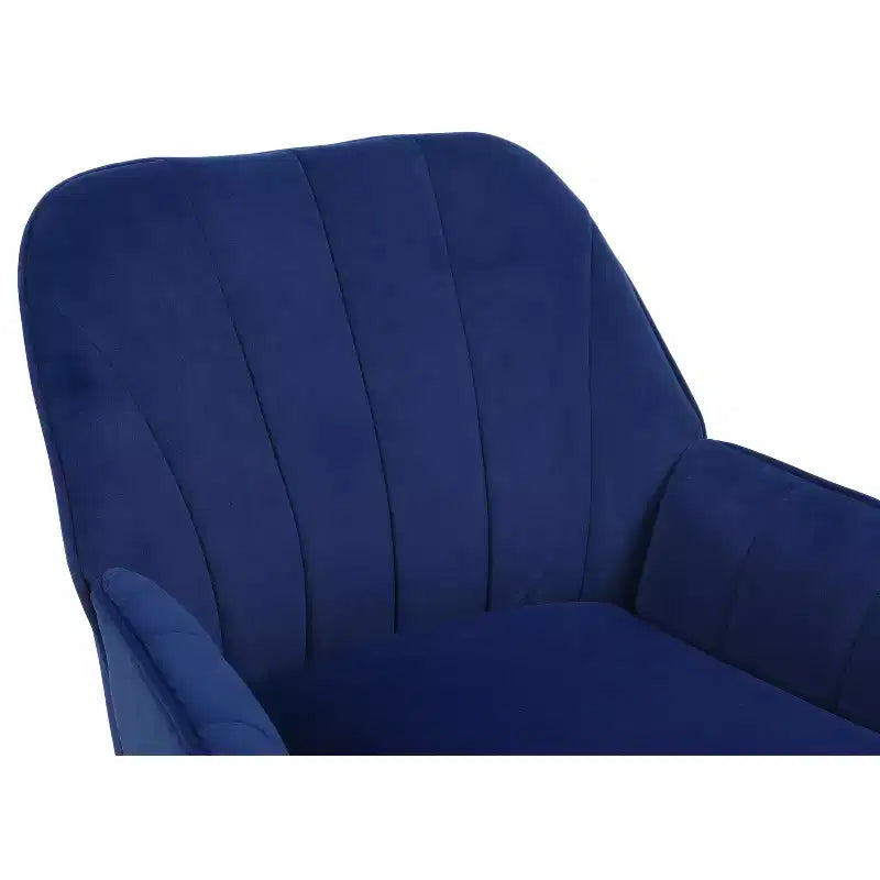 Okak Fauteuil d'appoint moderne en velours, fauteuil de salon rembourré de style mi-siècle avec pieds en bois dorés pour salle de lecture, chambre à coucher
