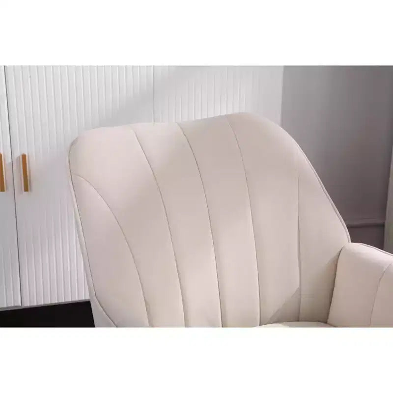 Okak Fauteuil d'appoint moderne en velours, fauteuil de salon rembourré de style mi-siècle avec pieds en bois dorés pour salle de lecture, chambre à coucher