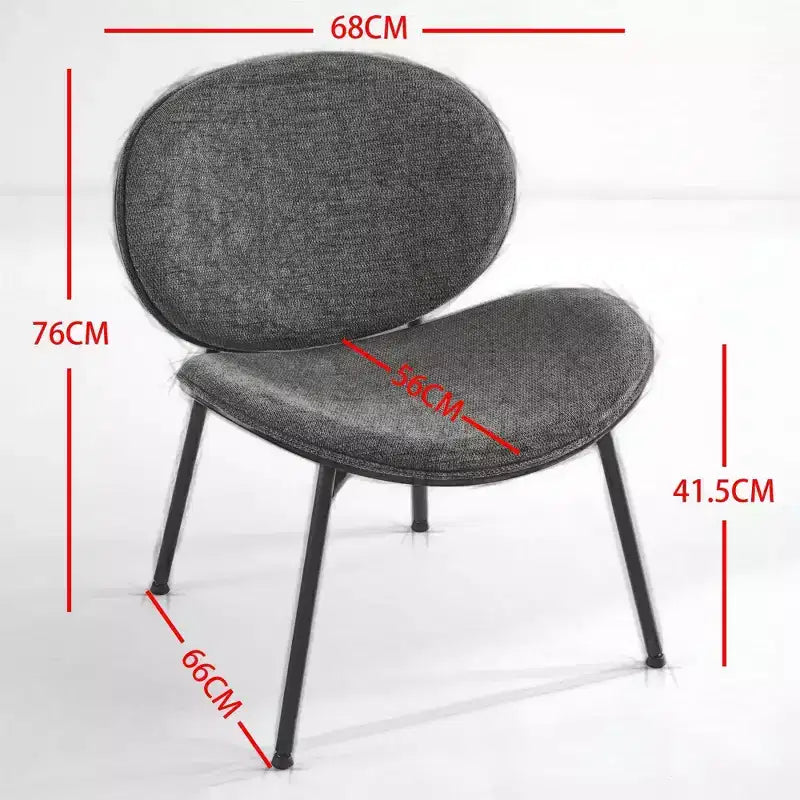 Okak Mid-Century Modern Shell Chair,Armless Accent Chair with Black PU Leather and Walnut Finish for Living Room,Office