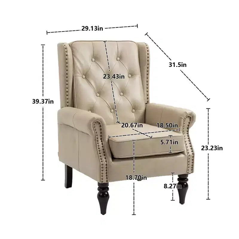 Fauteuils d'appoint Okak pour chambre à coucher, fauteuil moderne à cadre en bois, fauteuil de salon avec pieds en bois robustes pour salon