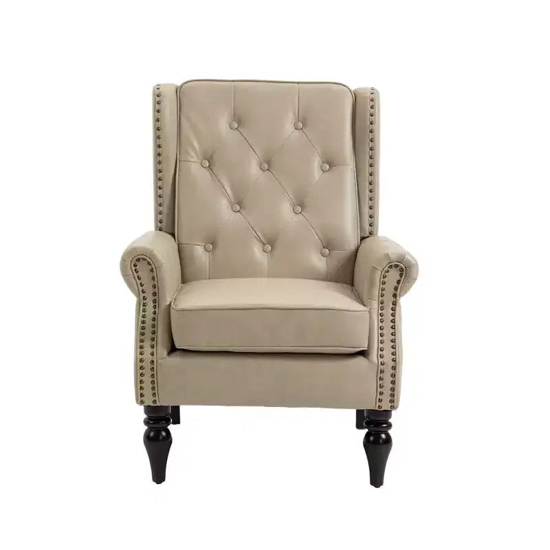 Fauteuils d'appoint Okak pour chambre à coucher, fauteuil moderne à cadre en bois, fauteuil de salon avec pieds en bois robustes pour salon
