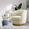 Likepay Velvet Swivel Accent Chair Barrel Chair, 360 Swivel Chair, Makeup Vanity Stool Modern Accent Chair for Living room Bedroom