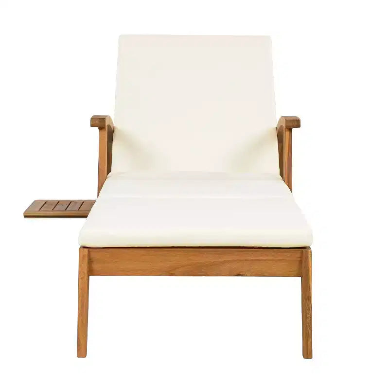 Christopher Knight Home Fred Chaise longue et table d'appoint réglables d'extérieur en bois d'acacia