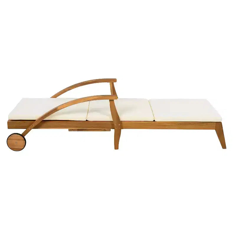 Christopher Knight Home Fred Chaise longue et table d'appoint réglables d'extérieur en bois d'acacia