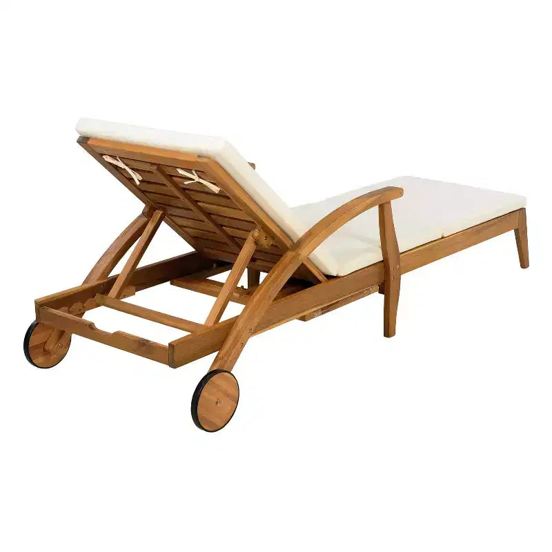 Christopher Knight Home Fred Chaise longue et table d'appoint réglables d'extérieur en bois d'acacia