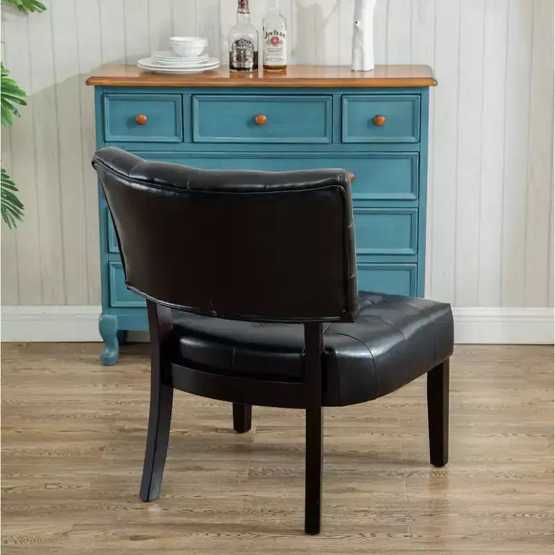 Fauteuil d'appoint moderne Okak, fauteuil d'appoint touffeté en boucle Movile avec assise surdimensionnée pour salon, chambre, appartement