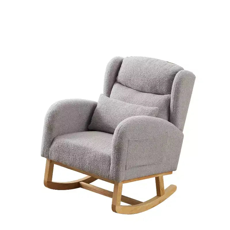 Okak Modern Accent Chair for Living Room, 27.2W Modern Accent High Backrest Lounge Arm Rocking Chair, Two Side Pocket