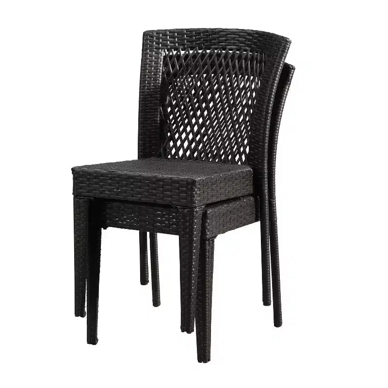 Christopher Knight Home Ashton Salon de jardin 3 pièces empilable en osier, Multibrown