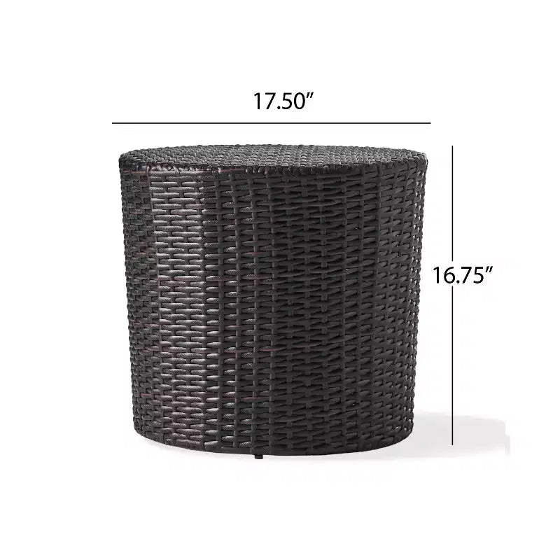Christopher Knight Home Ashton Salon de jardin 3 pièces empilable en osier, Multibrown