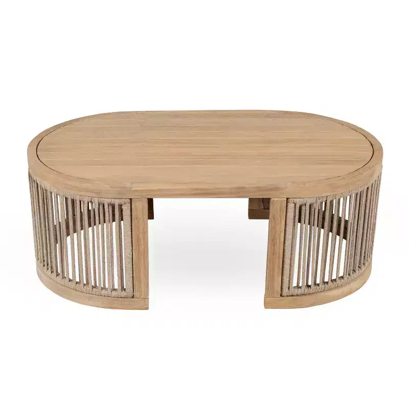 Christopher Knight Home Bonita Ensemble de sièges d'extérieur 4 pièces en corde tressée et bois d'acacia avec coussins