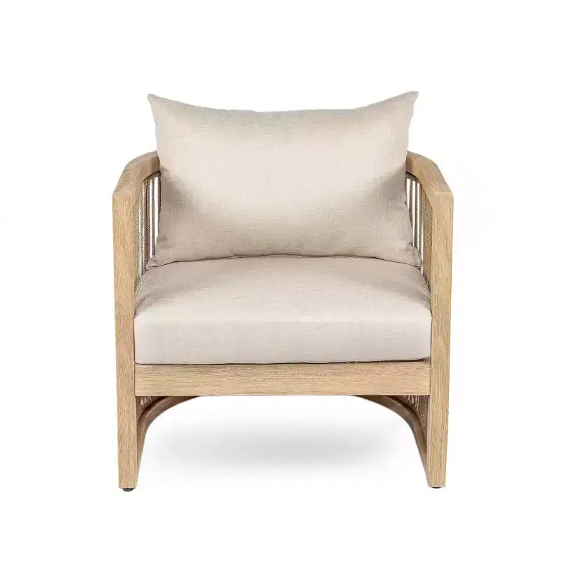 Christopher Knight Home Bonita Ensemble de sièges d'extérieur 4 pièces en corde tressée et bois d'acacia avec coussins