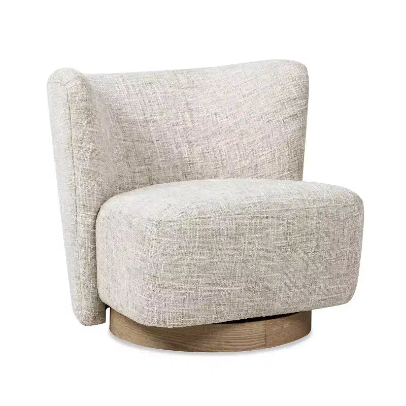 Fauteuil pivotant moderne Spenser de Christopher Knight Home, rembourré en chenille, 80 cm
