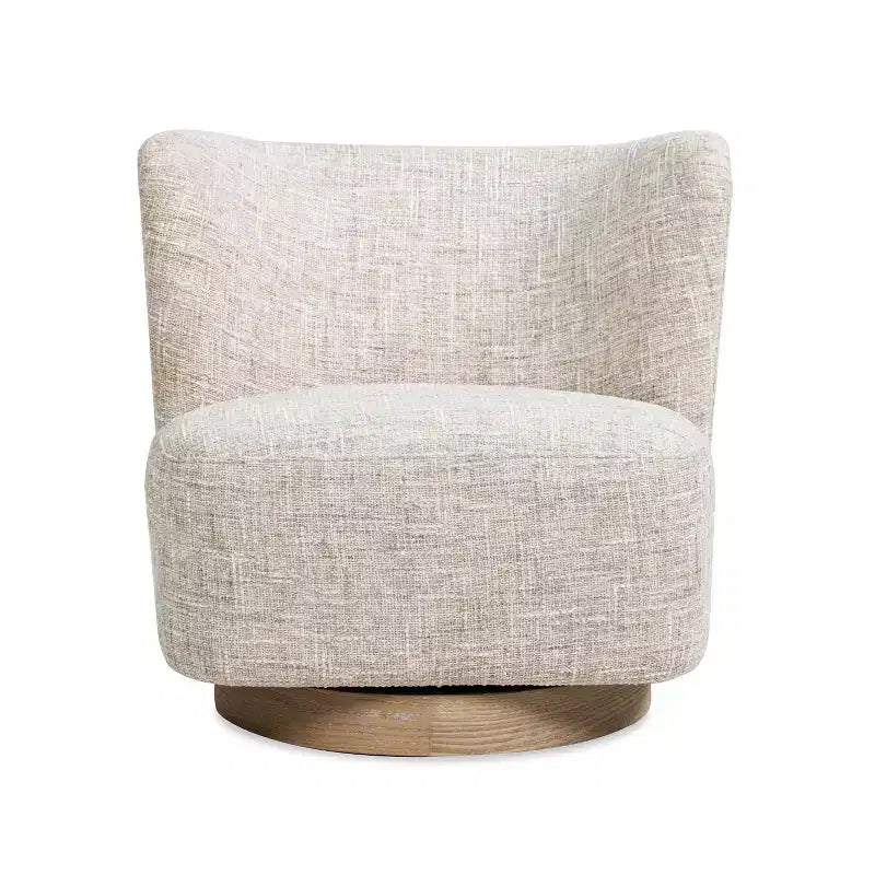 Fauteuil pivotant moderne Spenser de Christopher Knight Home, rembourré en chenille, 80 cm
