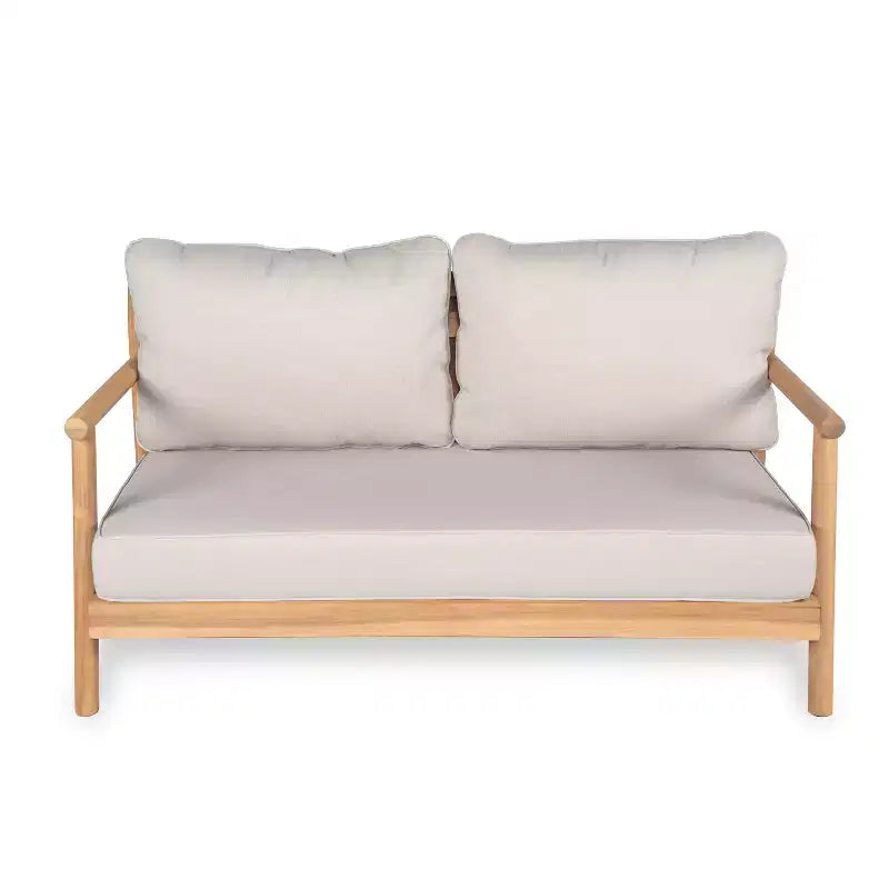 Ensemble de sièges rembourrés d'extérieur en bois d'acacia au design rustique à lattes, 4 pièces, Christopher Knight Home Selina