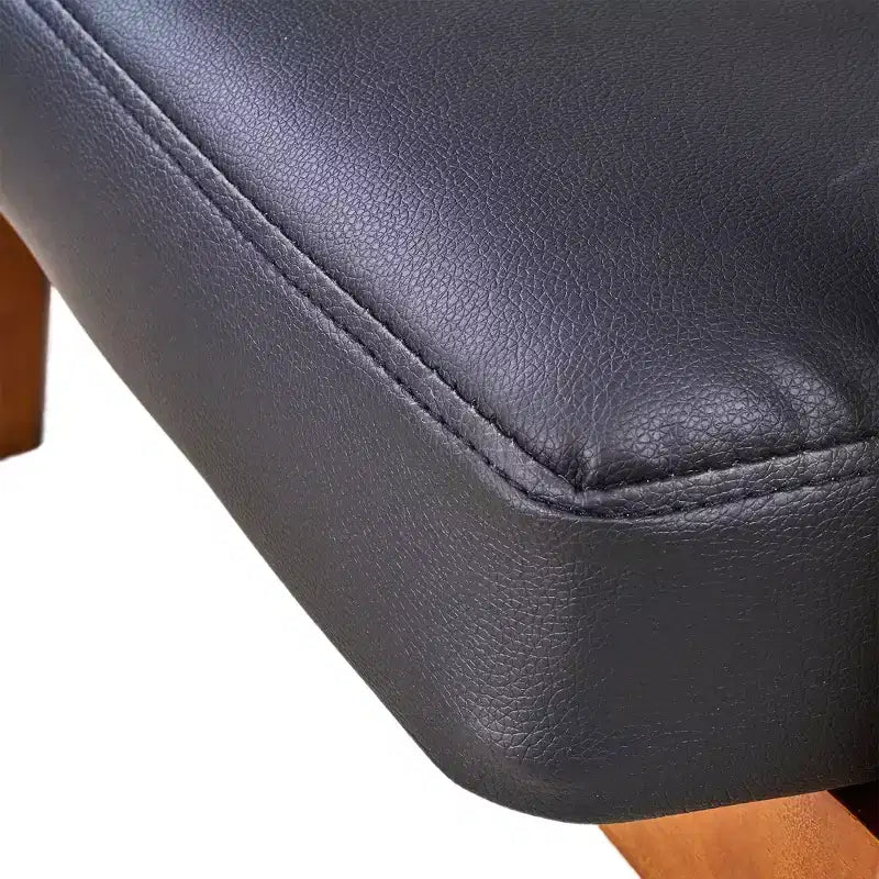 VECELO Mid-Century Modern Accent Chair, Upholstered Lounge Chair with 1 Pillow, Solid Wood Frame, Black