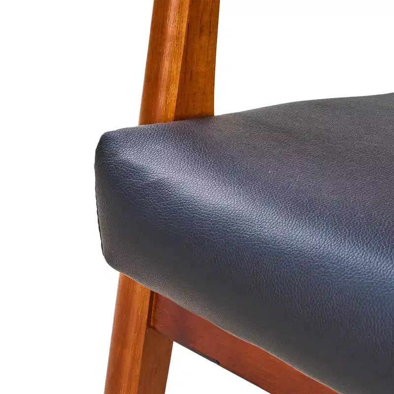 VECELO Mid-Century Modern Accent Chair, Upholstered Lounge Chair with 1 Pillow, Solid Wood Frame, Black