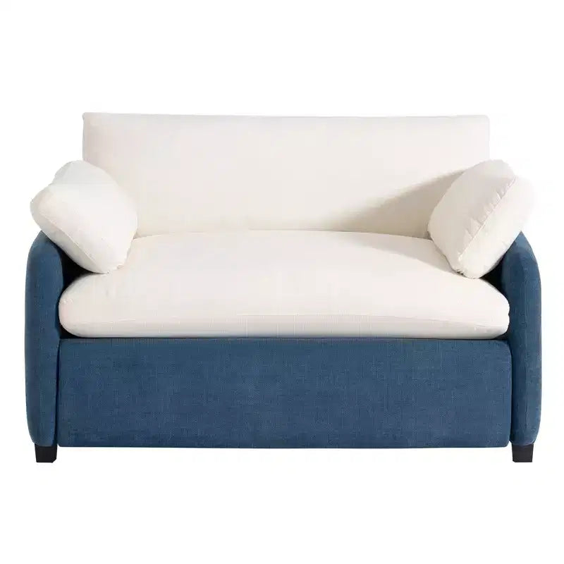 Fauteuil simple Merax en chenille surdimensionné avec assise profonde et coussins décoratifs
