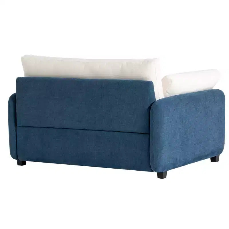 Fauteuil simple Merax en chenille surdimensionné avec assise profonde et coussins décoratifs