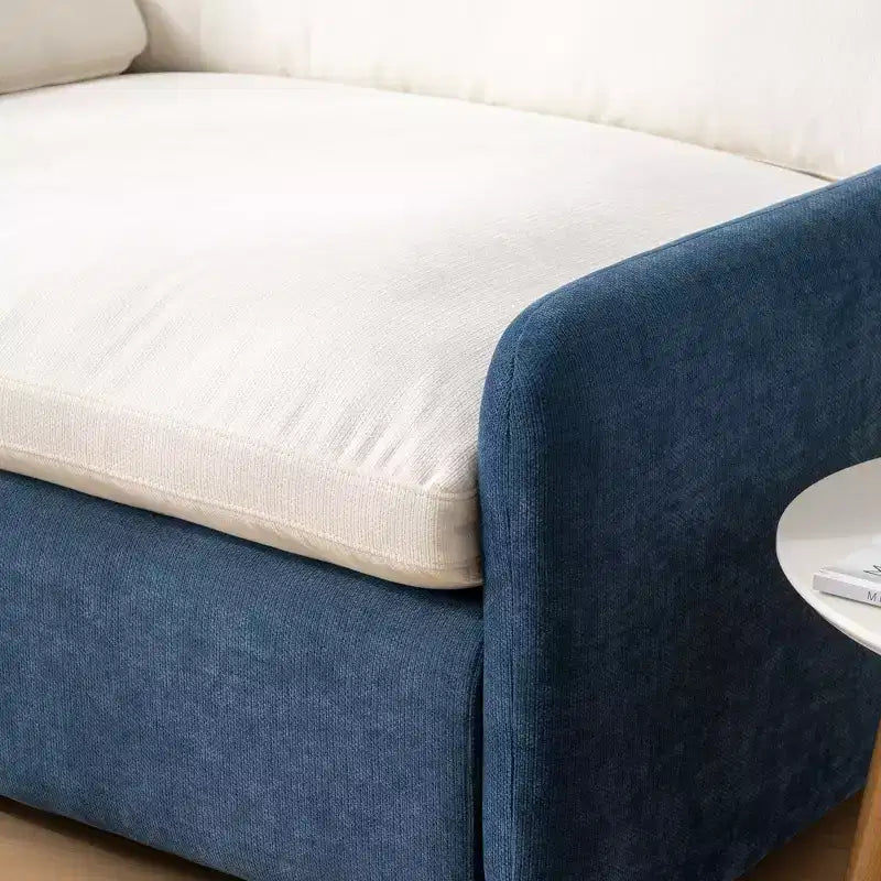 Fauteuil simple Merax en chenille surdimensionné avec assise profonde et coussins décoratifs