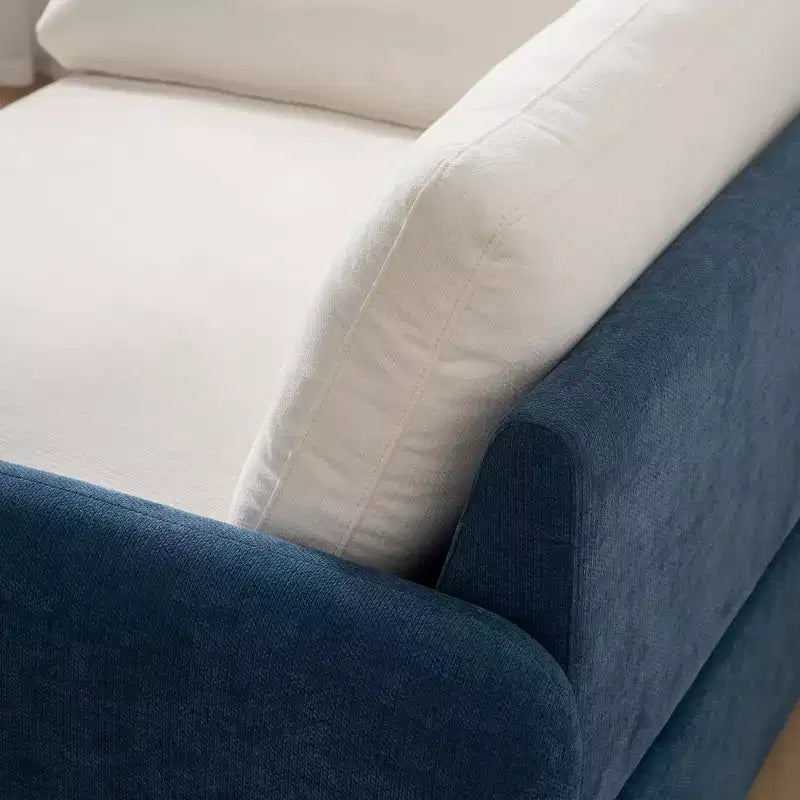 Fauteuil simple Merax en chenille surdimensionné avec assise profonde et coussins décoratifs