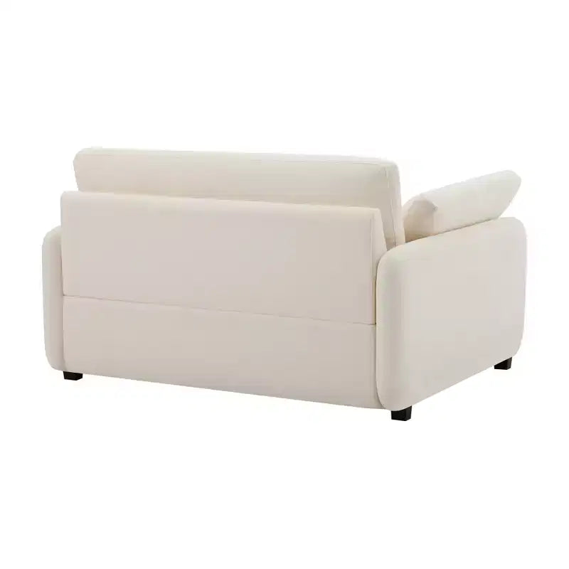 Fauteuil simple Merax en chenille surdimensionné avec assise profonde et coussins décoratifs