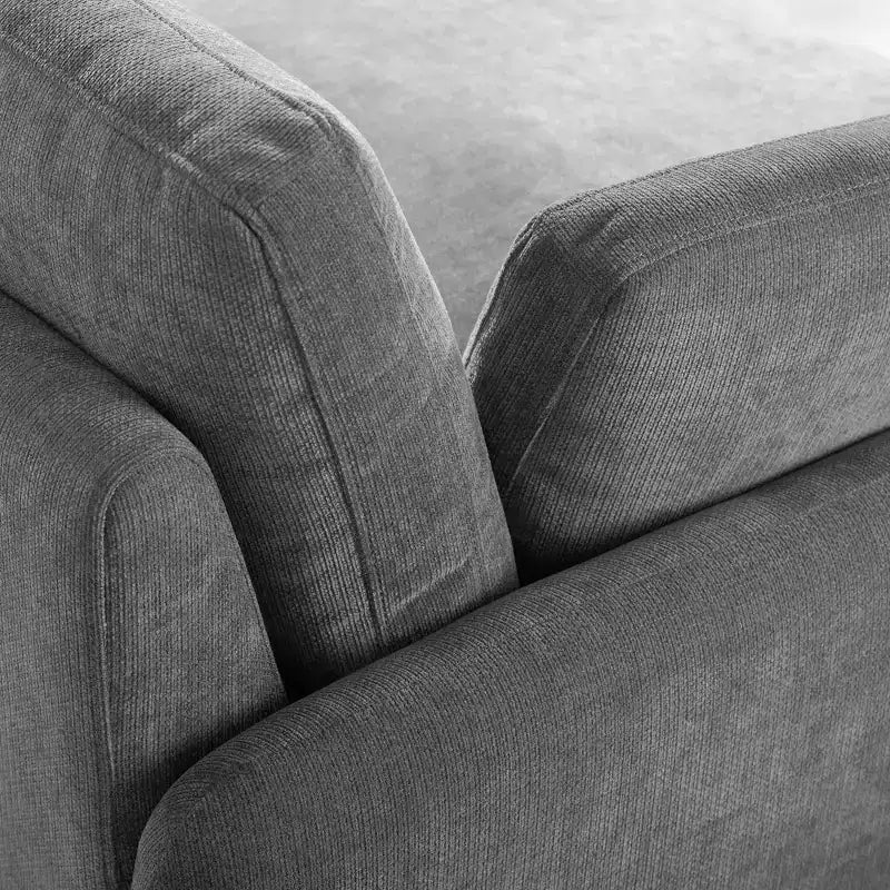 Fauteuil simple Merax en chenille surdimensionné avec assise profonde et coussins décoratifs