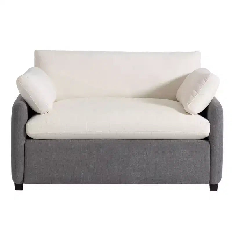 Fauteuil simple Merax en chenille surdimensionné avec assise profonde et coussins décoratifs