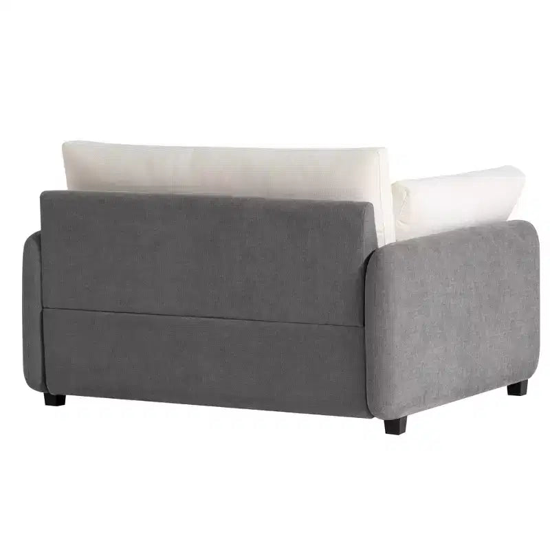 Fauteuil simple Merax en chenille surdimensionné avec assise profonde et coussins décoratifs