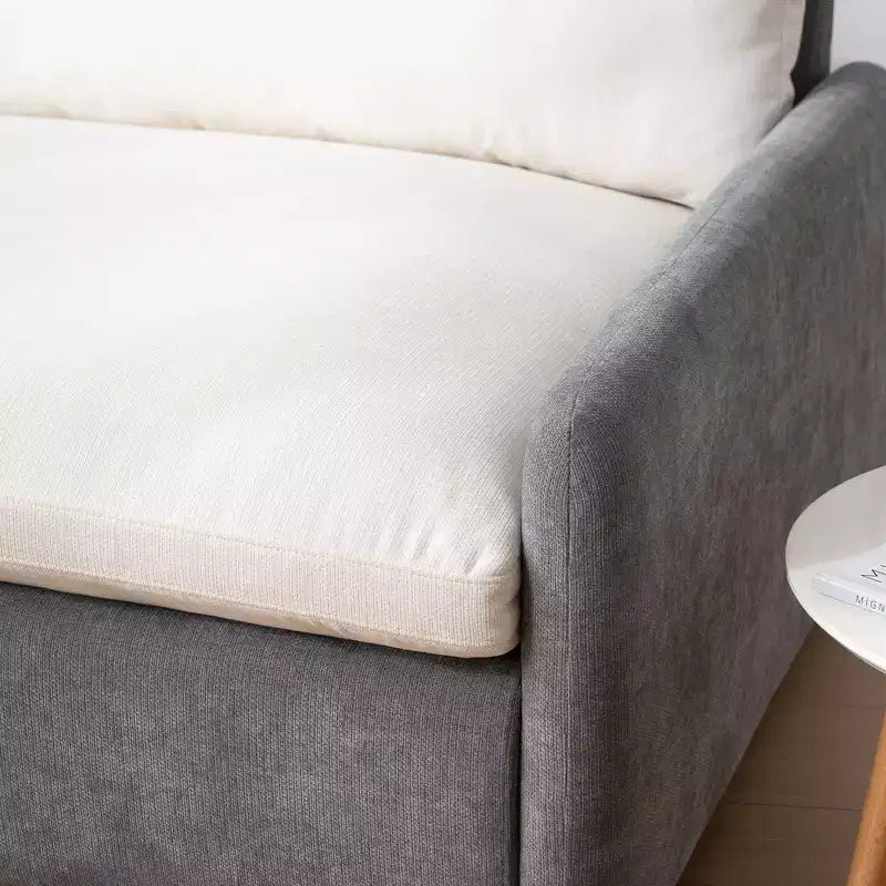 Fauteuil simple Merax en chenille surdimensionné avec assise profonde et coussins décoratifs