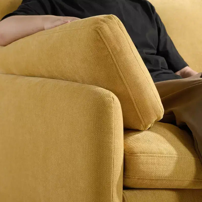 Fauteuil simple Merax en chenille surdimensionné avec assise profonde et coussins décoratifs
