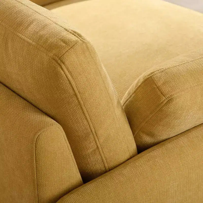 Fauteuil simple Merax en chenille surdimensionné avec assise profonde et coussins décoratifs