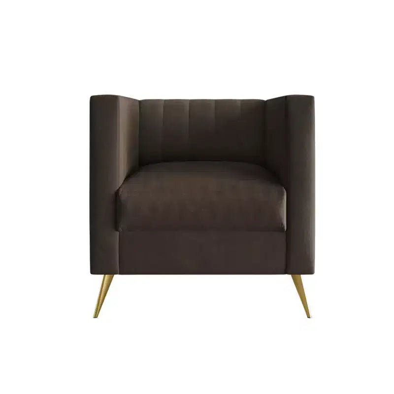 Home Design Weiss Velvet Square Arm Chair