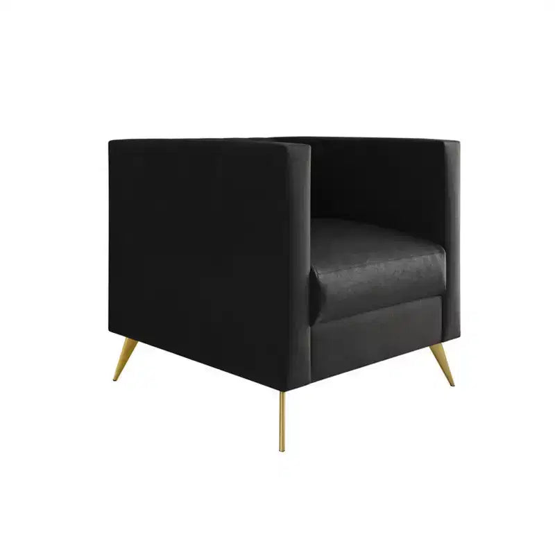 Home Design Weiss Velvet Square Arm Chair