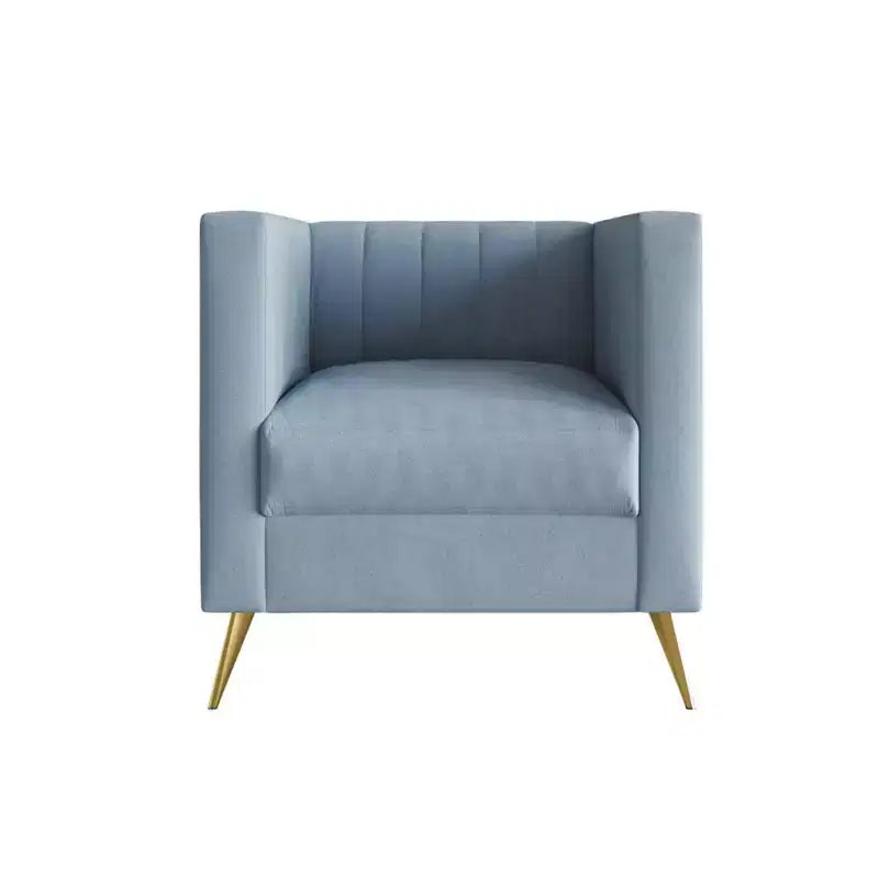 Home Design Weiss Velvet Square Arm Chair