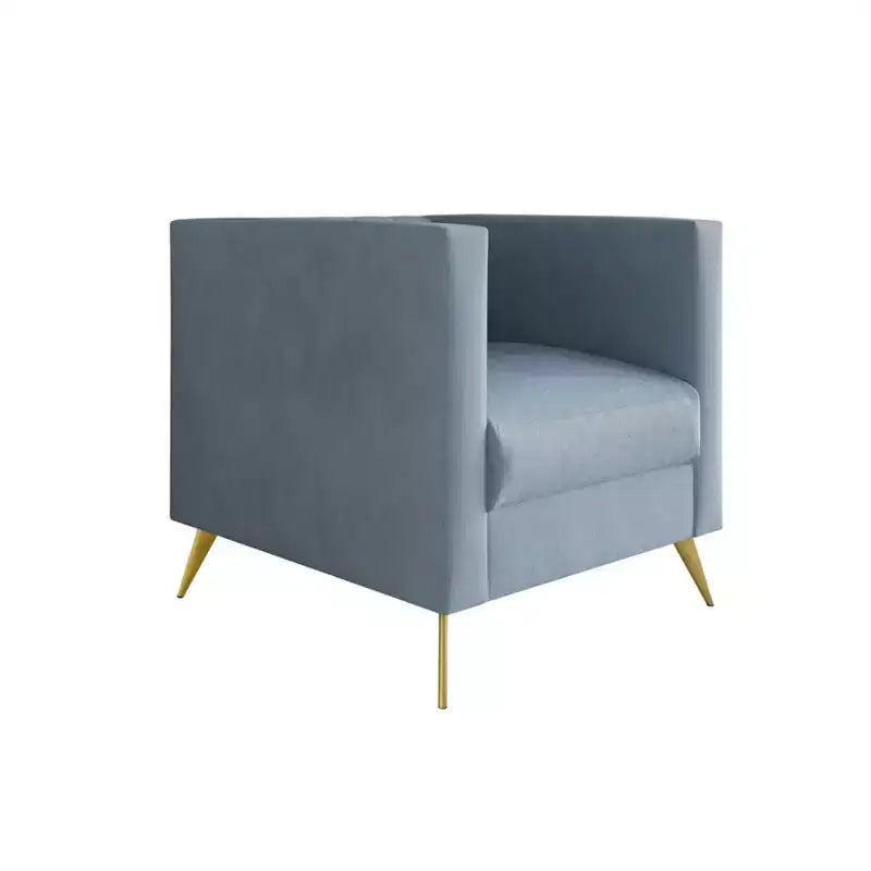 Home Design Weiss Velvet Square Arm Chair