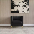 Home Design Weiss Velvet Square Arm Chair
