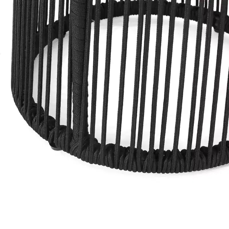 Christopher Knight Home Maggie Outdoor Ensemble de 2 chaises en corde tressée avec table en verre trempé