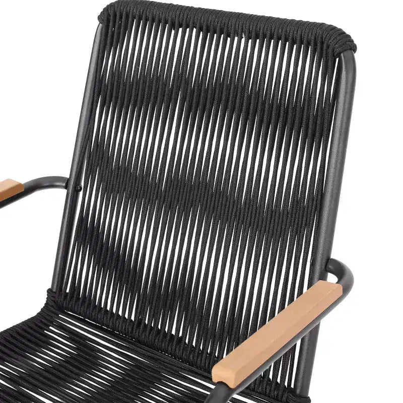 Christopher Knight Home Maggie Outdoor Ensemble de 2 chaises en corde tressée avec table en verre trempé
