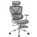 Chaise de bureau ergonomique en maille avec accoudoirs 3D réglables, chaise d'ordinateur de bureau à dossier haut, roulettes repose-pieds rétractables, fauteuil de travail pivotant confortable